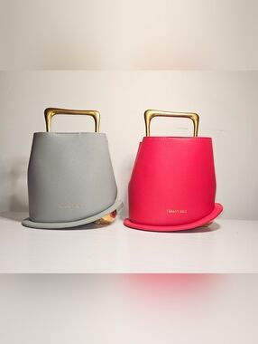 2 Verano Hill red Leather Bag (New) and Blue Ish Gray